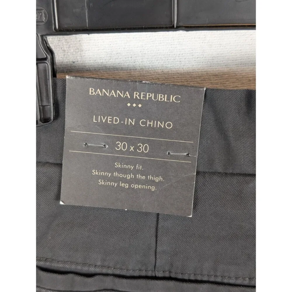Banana Republic Lived in Chino Skinny Fit Pants Men's Size 30x30 NWT